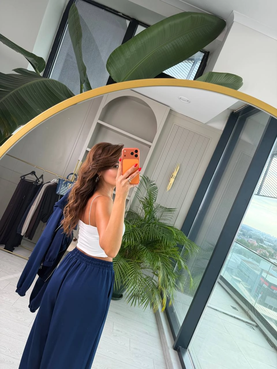 Lacivert%20Oysho%20Kumaş%20Fermuarlı%20Takım