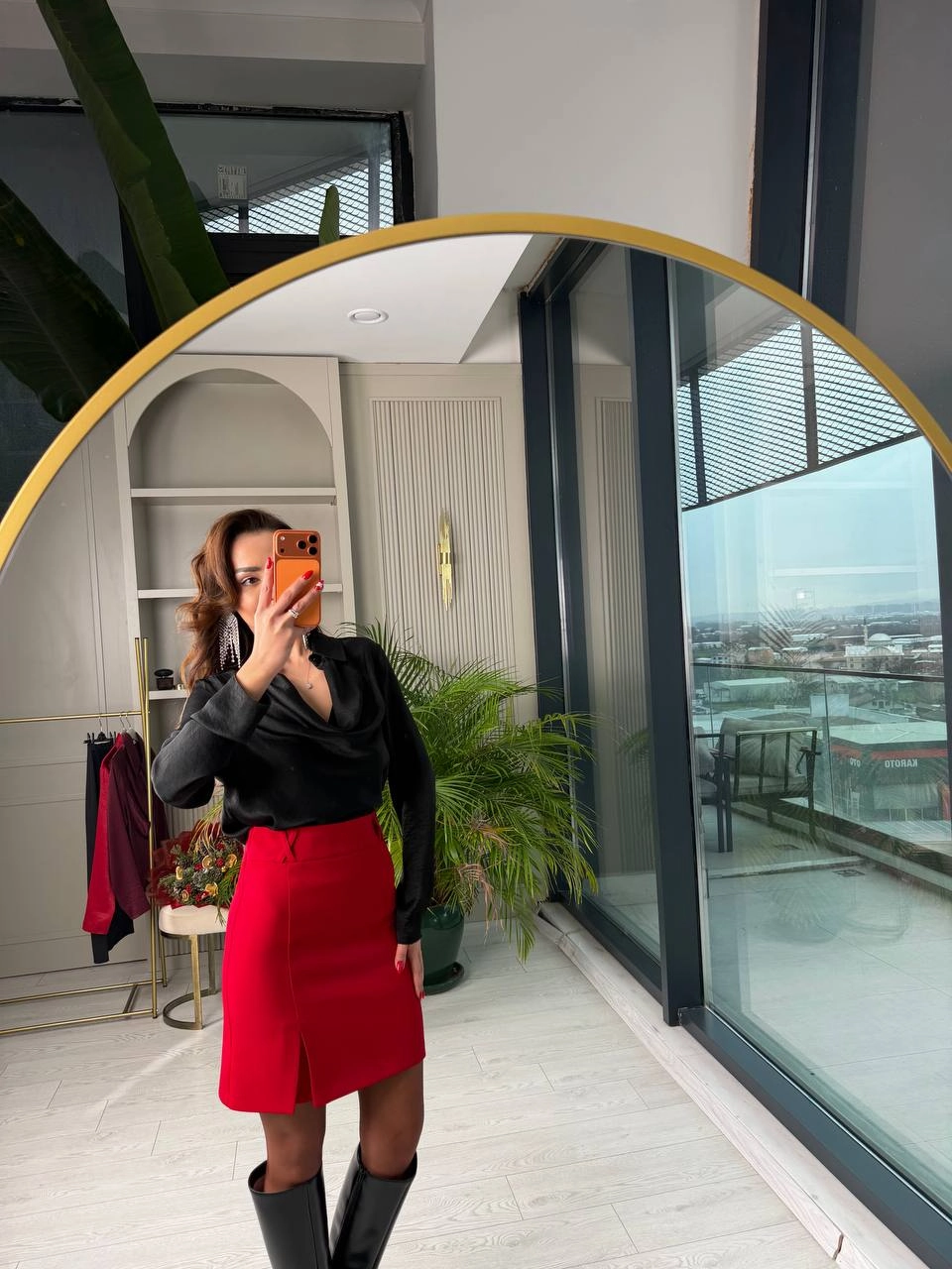 Kırmızı%20Double%20Atlas%20Kumaş%20Korsajlı%20Etek