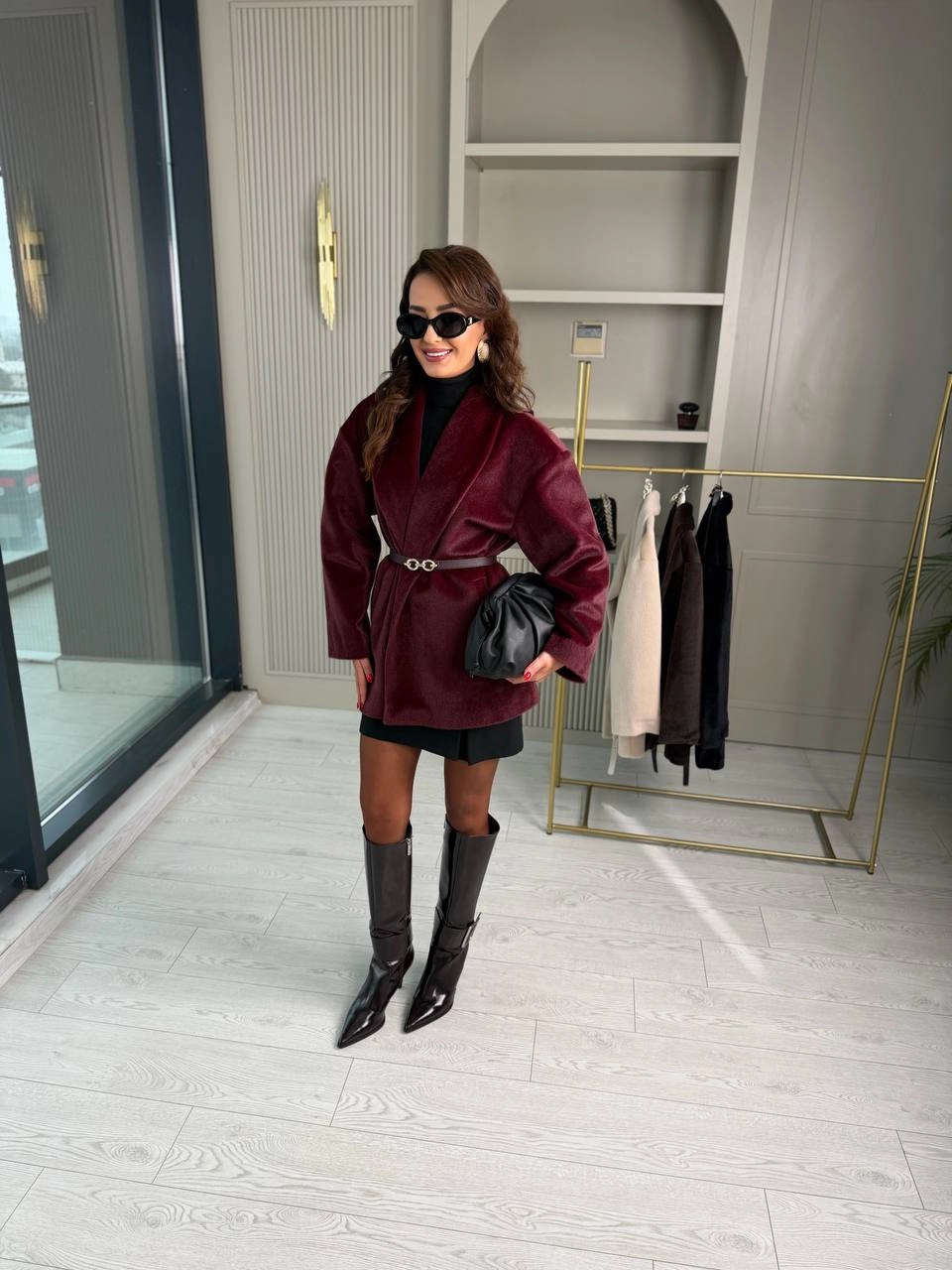 Bordo%20Kemerli%20Astarlı%20İthal%20Kürk%20Dokulu%20Ceket
