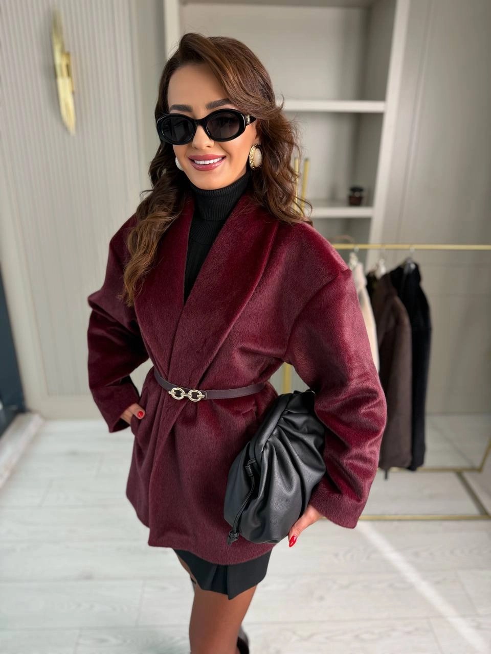 Bordo%20Kemerli%20Astarlı%20İthal%20Kürk%20Dokulu%20Ceket