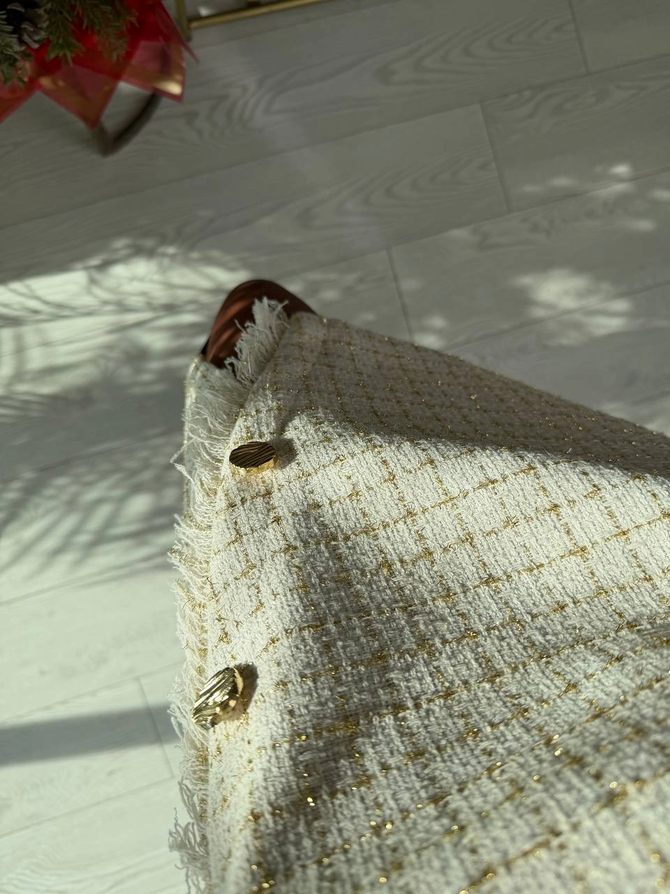 Ekru%20Eteği%20Düğme%20Detaylı%20Premium%20Seri%20Tuvid%20Elbise