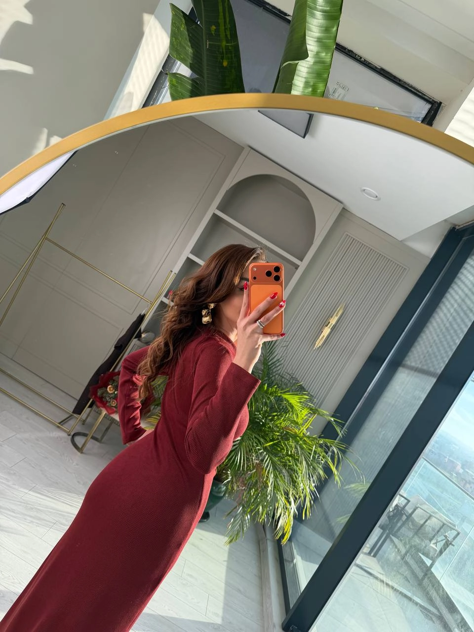 Bordo%20Fitilli%20Broşlu%20Likralı%20Tok%20Kaşkorse%20Kumaş%20Degaje%20Elbise