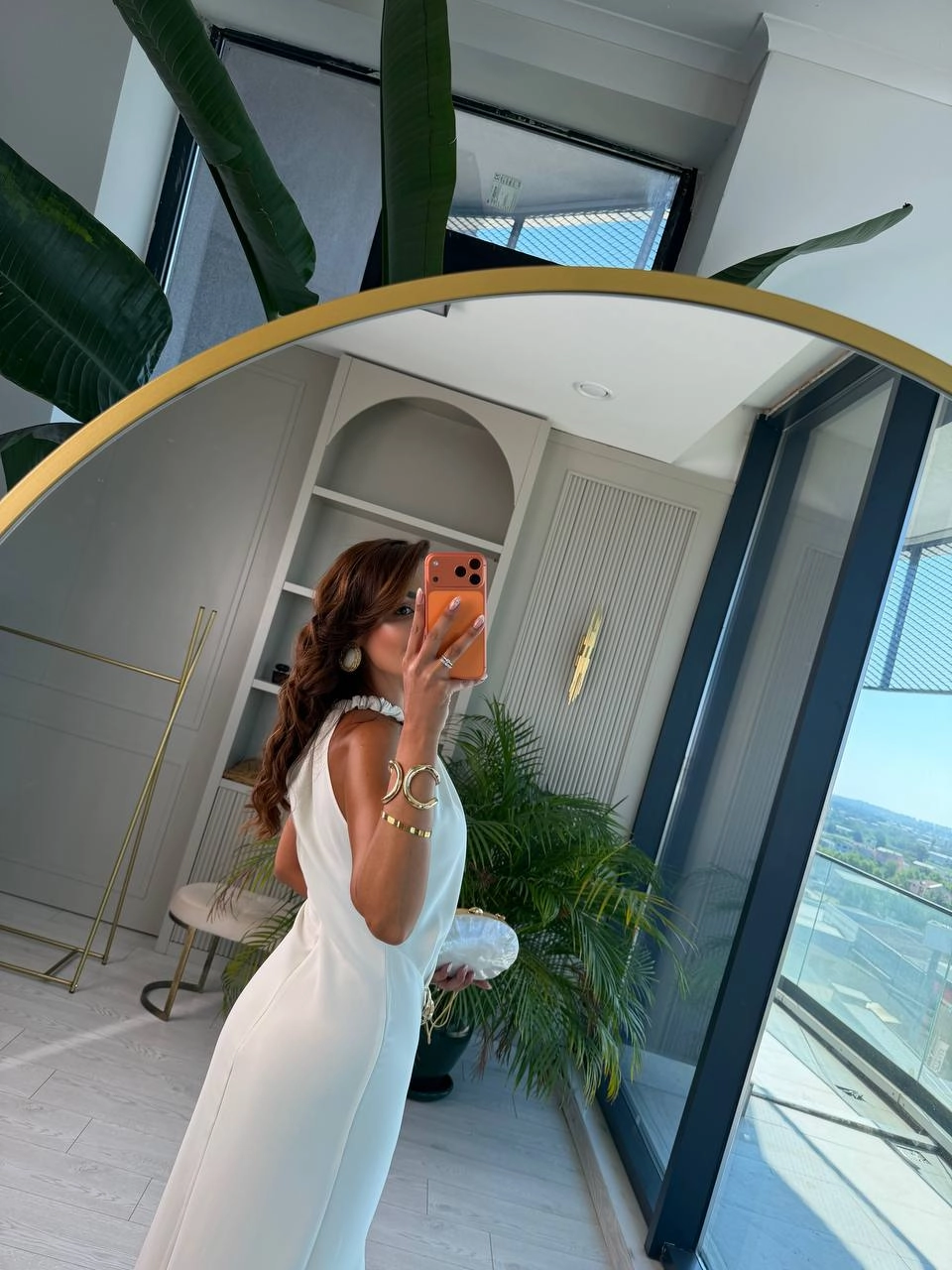 Ekru(kırık%20beyaz)%20Halter%20Yaka%20Detaylı%20Kalem%20Elbise