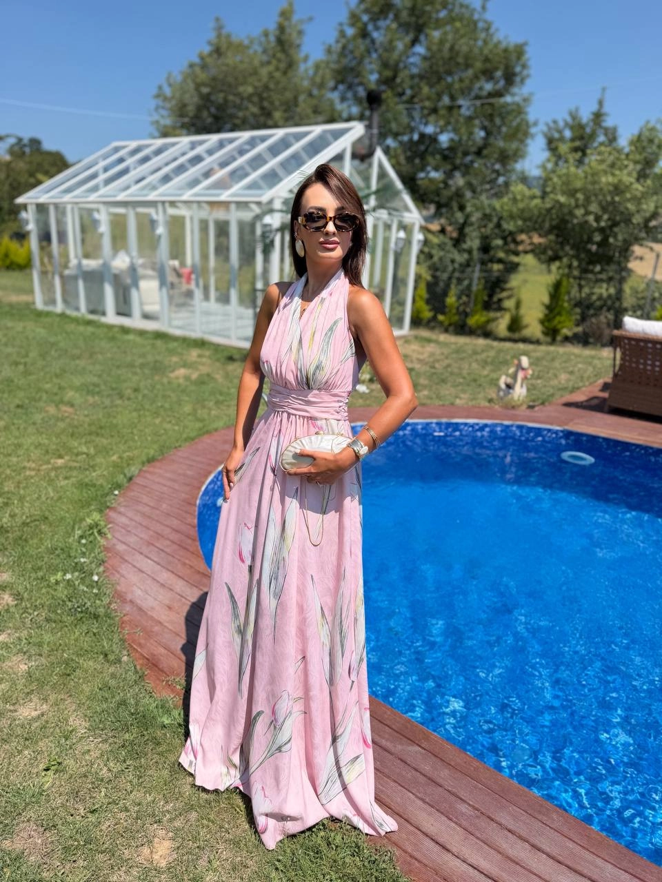 Pembe%20Desenli%20Dubai%20Saten%20Kumaş%20Maxi%20Boy%20Elbise