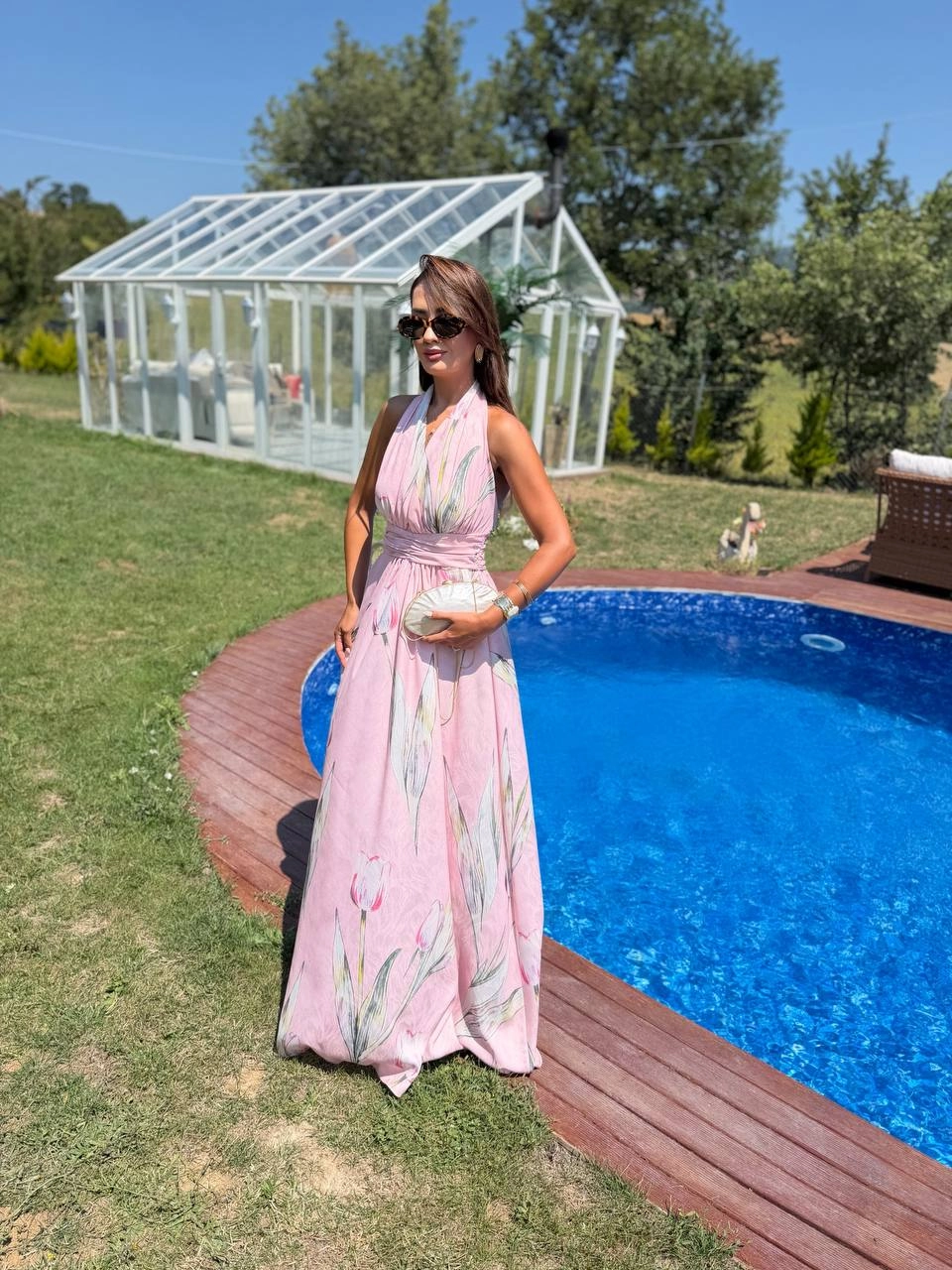 Pembe%20Desenli%20Dubai%20Saten%20Kumaş%20Maxi%20Boy%20Elbise