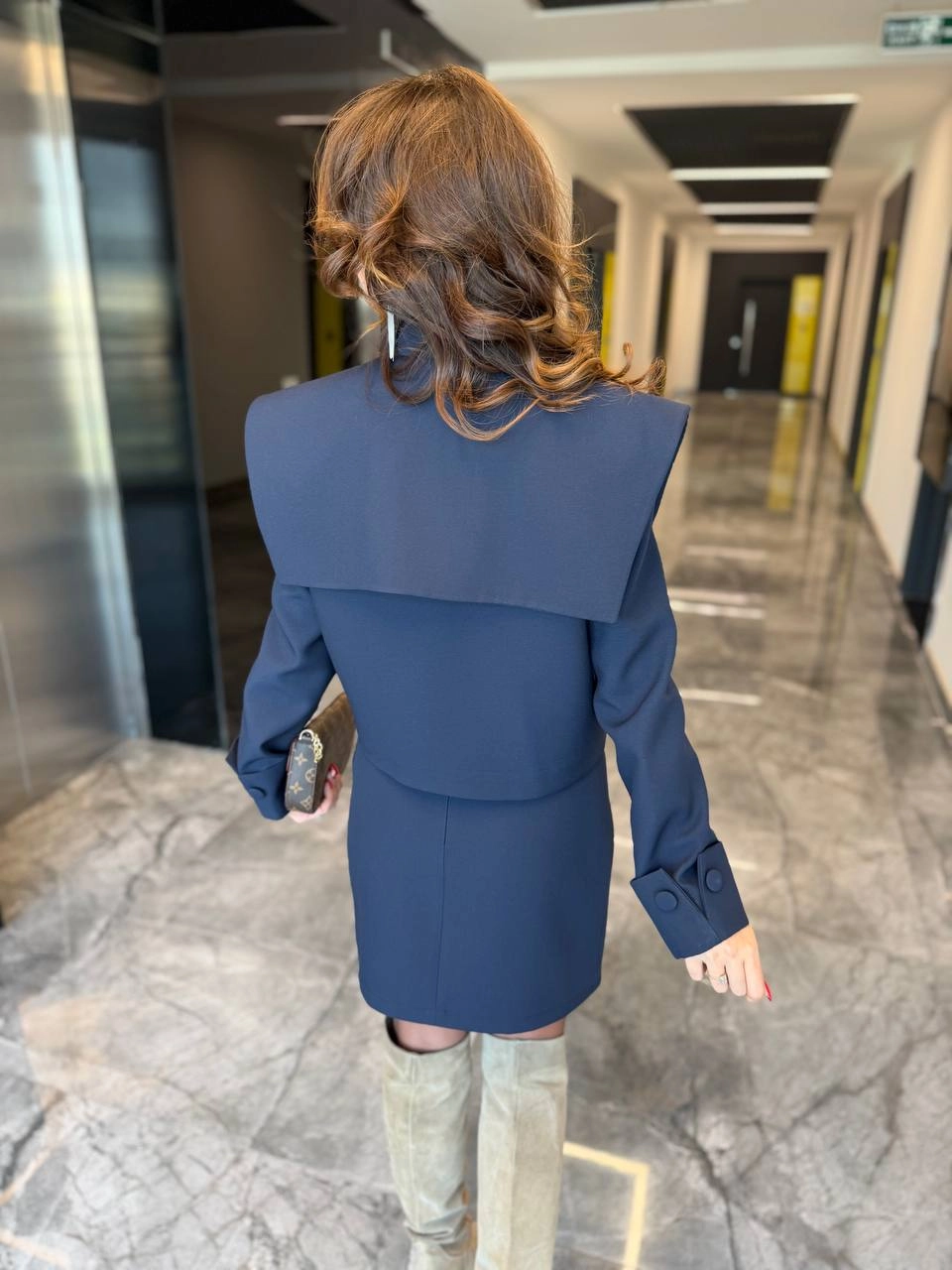 Lacivert%20Tasarım%20Omuz%20Detay%20Premium%20Etek%20Ceket%20Takım