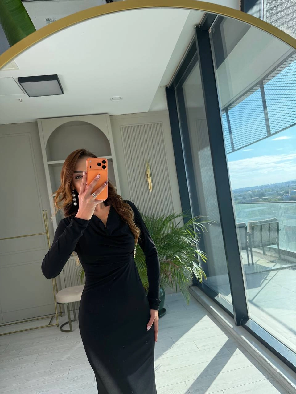 Siyah%20Zara%20Model%20Broşlu%20İthal%20Likralı%20Cendy%20Kumaş%20Elbise