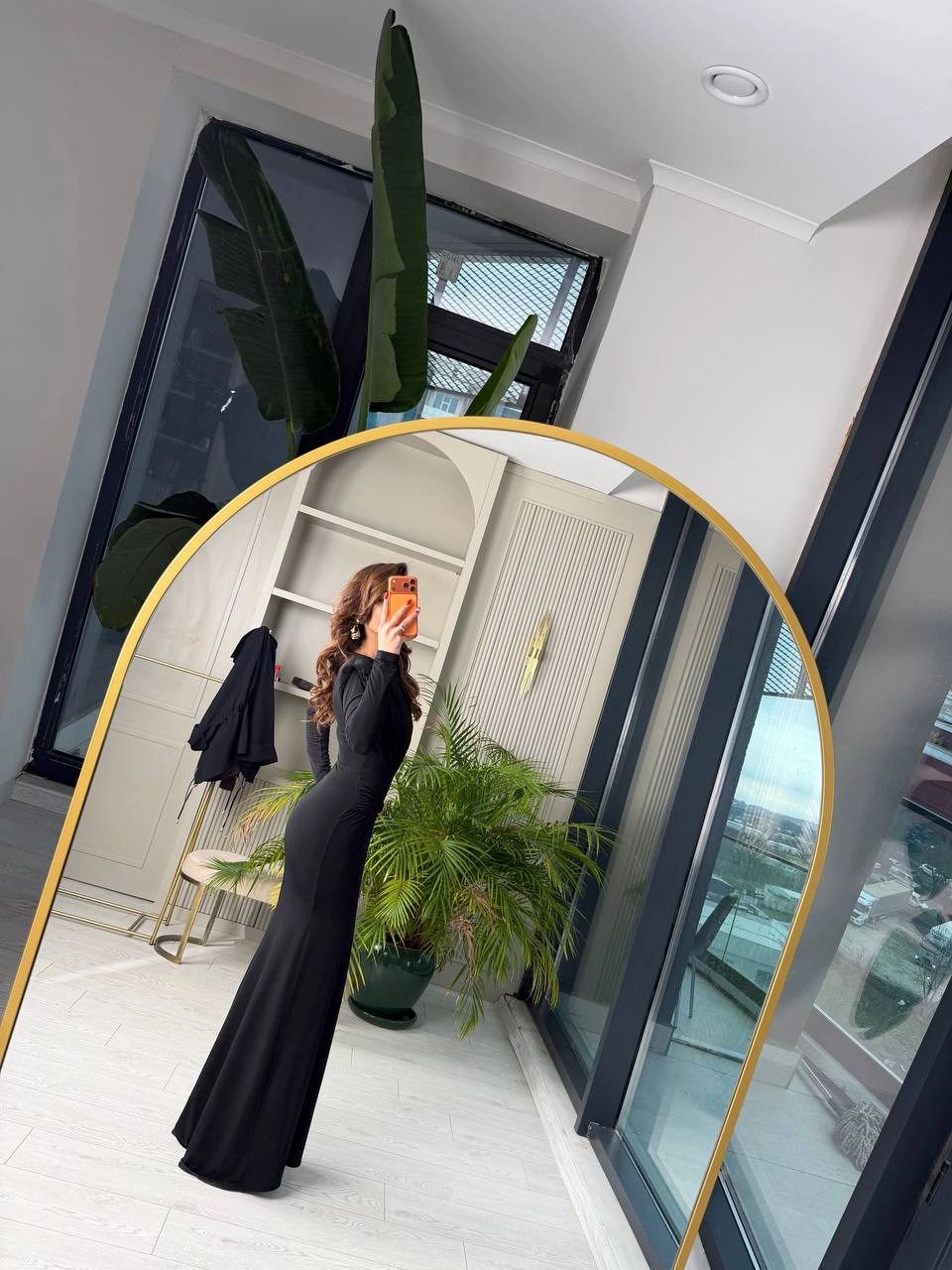 Siyah%20Bel%20Aksesuarlı%20Vatkalı%20Maxi%20İthal%20Likralı%20Candy%20Elbise