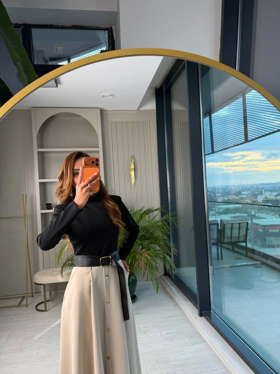 Zara%20Model%20Kemerli%20Cepli%20Krep%20Kumaş%20Midi%20Boy%20Elbise