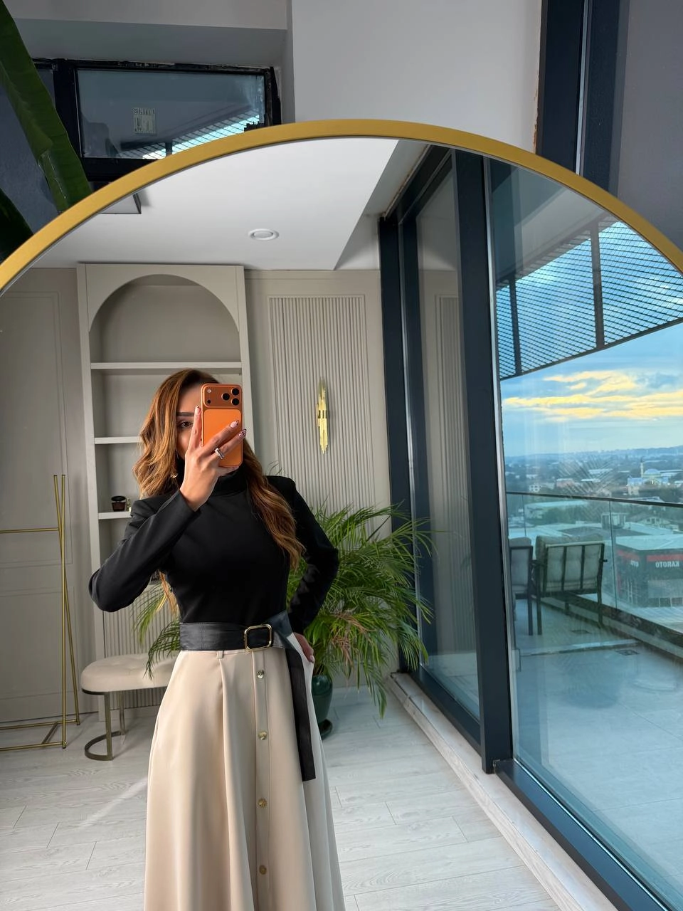 Zara%20Model%20Kemerli%20Cepli%20Krep%20Kumaş%20Midi%20Boy%20Elbise