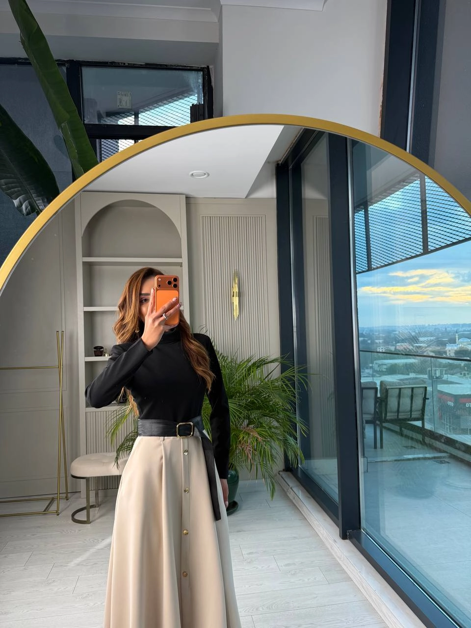 Zara%20Model%20Kemerli%20Cepli%20Krep%20Kumaş%20Midi%20Boy%20Elbise