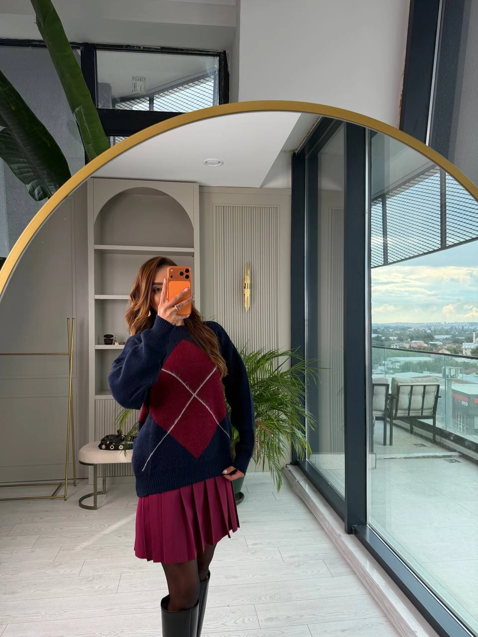 Lacivert%20Zemin%20Bordo%20Desenli%20Kazak