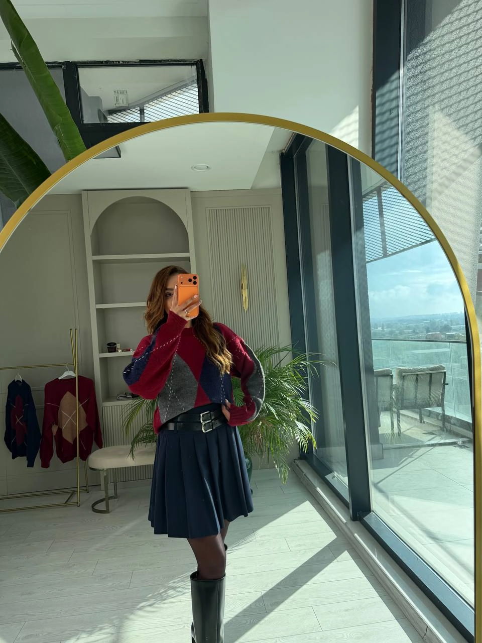 Bordo%20Zemin%20Lacivert%20Gri%20Baklava%20Desenli%20Kazak