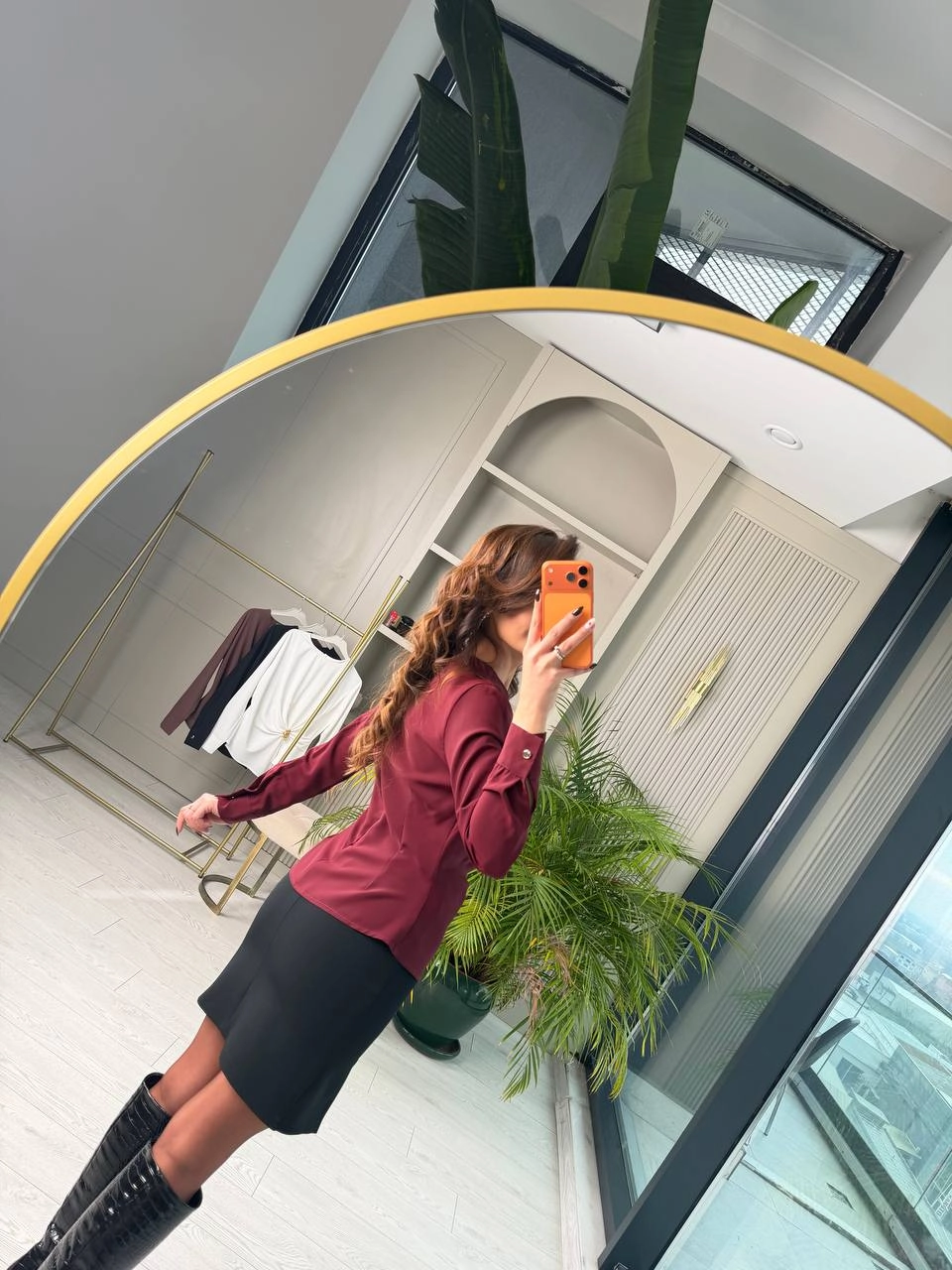 Bordo%20Bel%20Detay%20Krep%20Saten%20Bluz