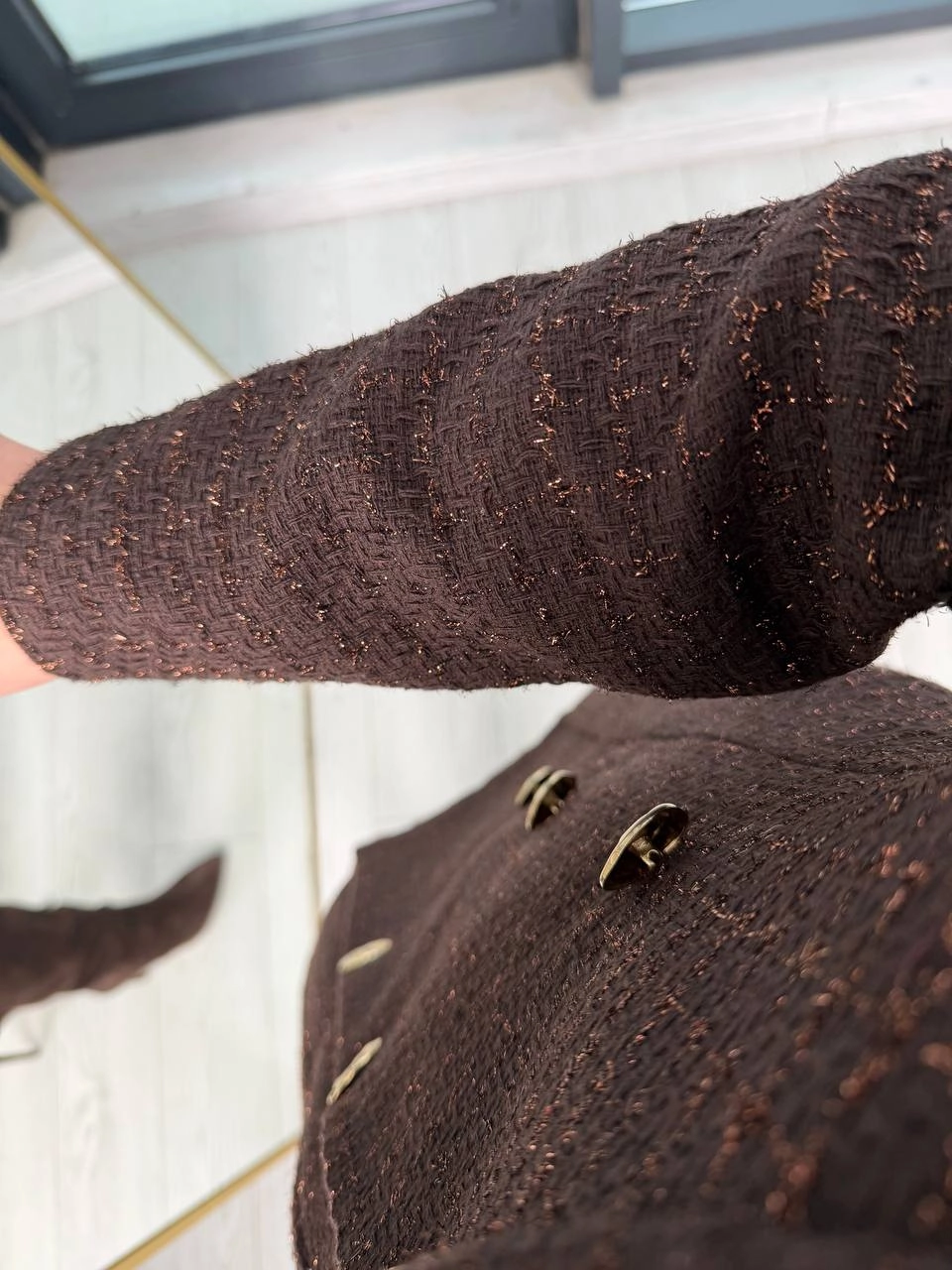 Kahverengi%20Premium%20Tuvid%20Kumaş%20Ceket%20Elbise