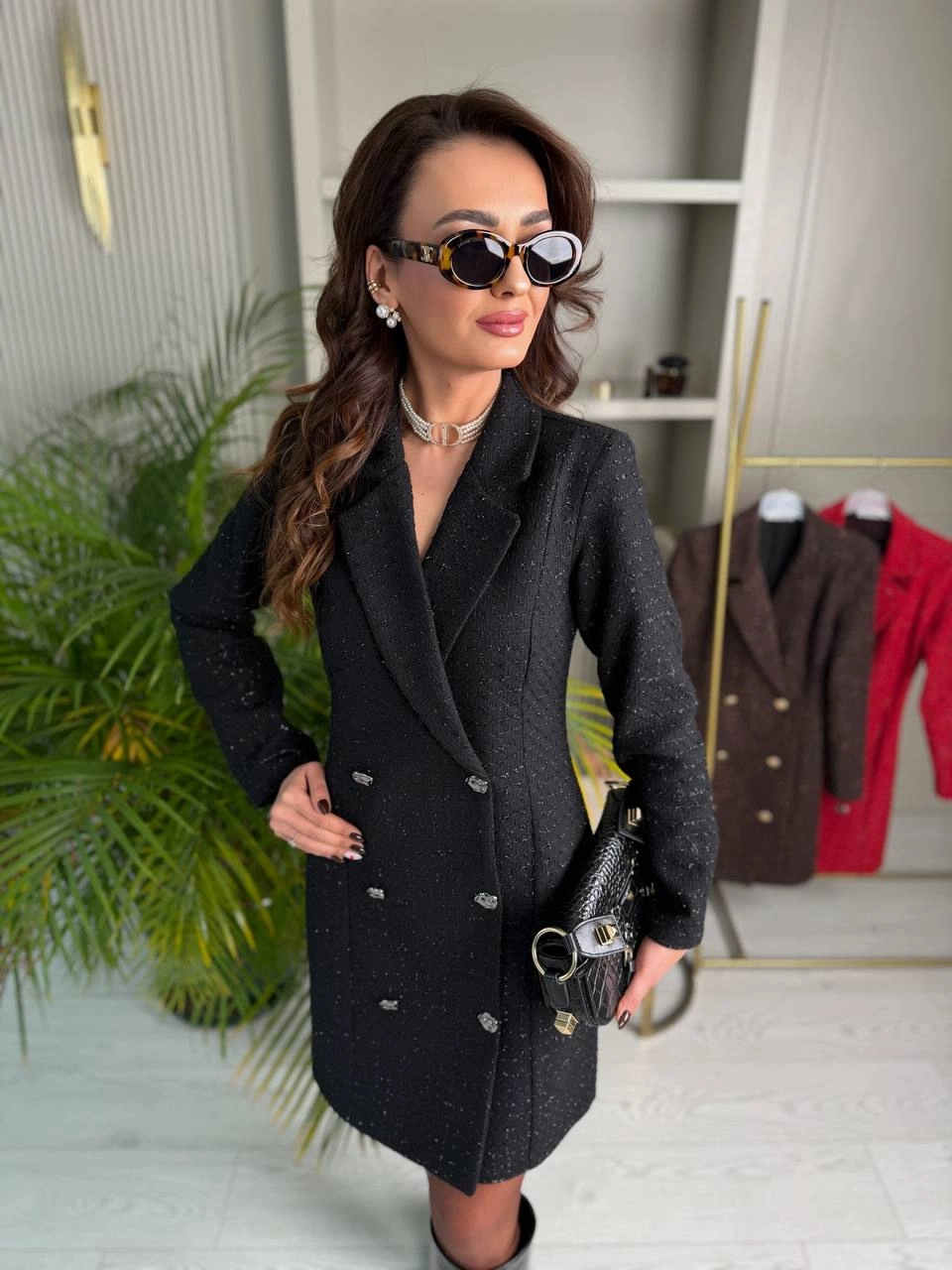 Siyah%20Premium%20Tuvid%20Kumaş%20Ceket%20Elbise