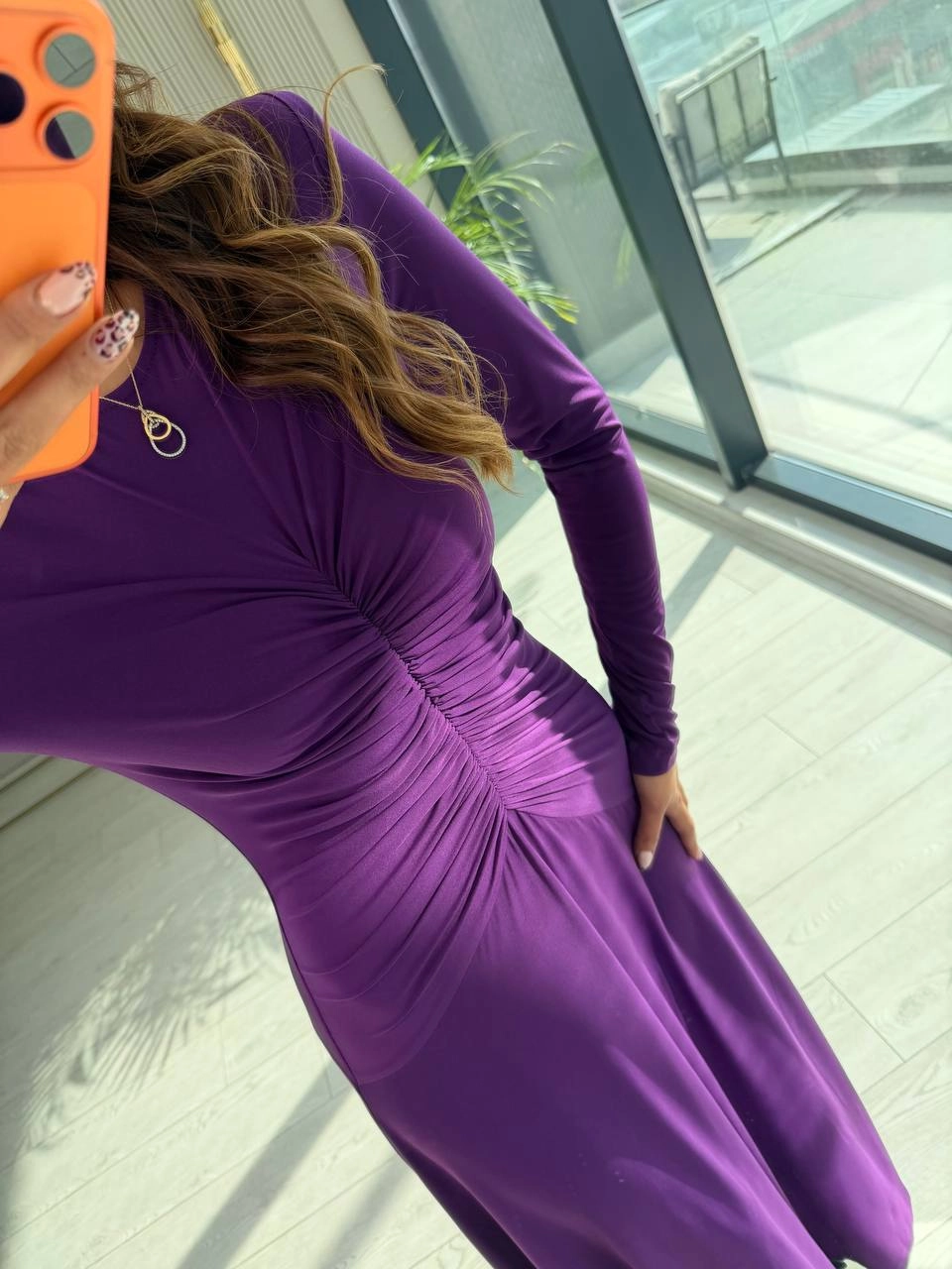 Tasarım%20Mor%20Vatkalı%20Maxi%20Boy%20İthal%20Likralı%20Candy%20Kumaş%20Elbise