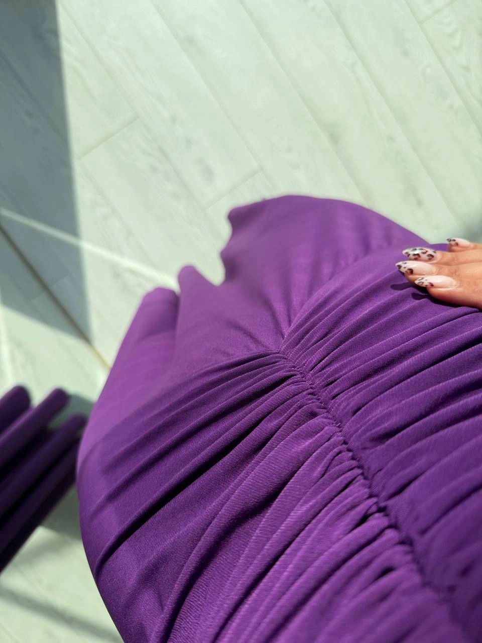 Tasarım%20Mor%20Vatkalı%20Maxi%20Boy%20İthal%20Likralı%20Candy%20Kumaş%20Elbise