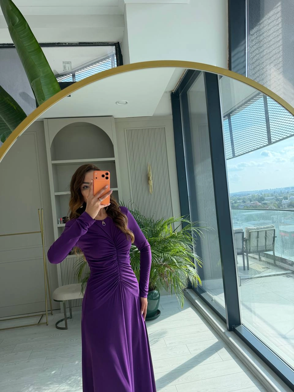 Tasarım%20Mor%20Vatkalı%20Maxi%20Boy%20İthal%20Likralı%20Candy%20Kumaş%20Elbise