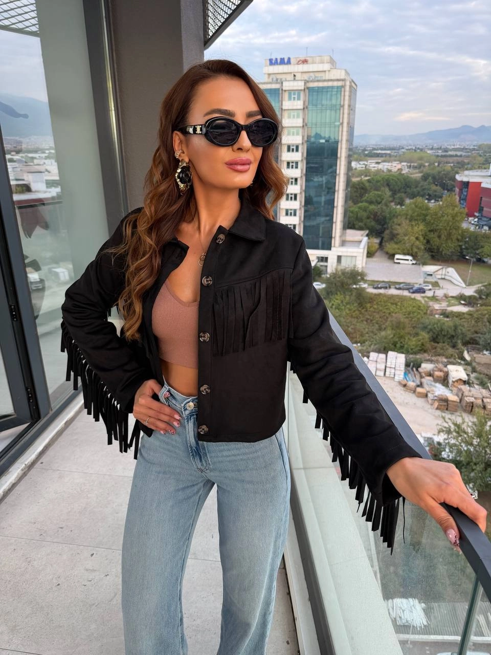 Siyah%20Püsküllü%20Nubuk%20Süet%20Ceket