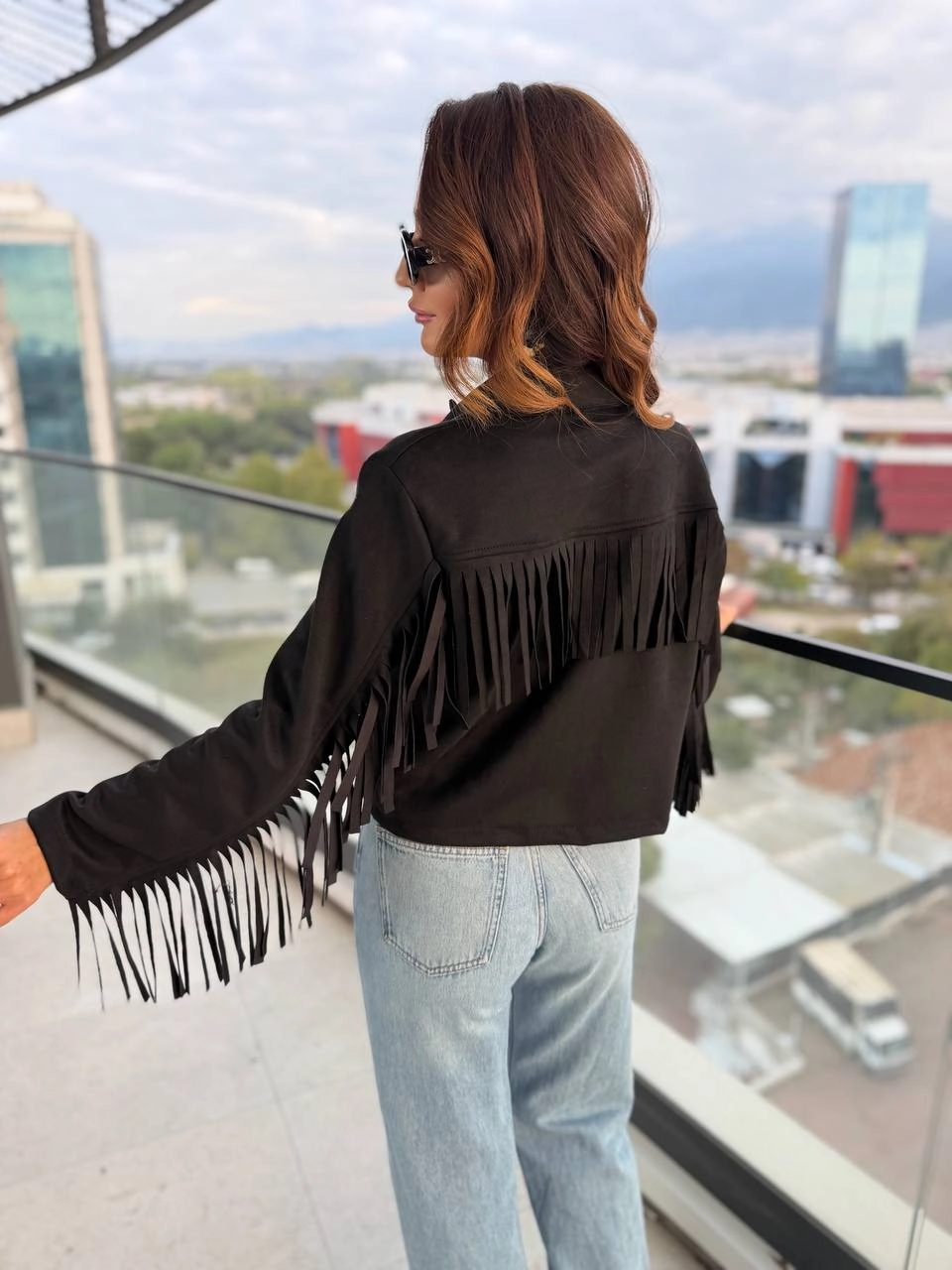 Siyah%20Püsküllü%20Nubuk%20Süet%20Ceket