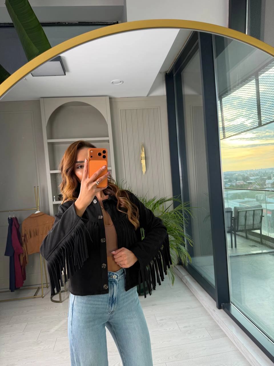 Siyah%20Püsküllü%20Nubuk%20Süet%20Ceket