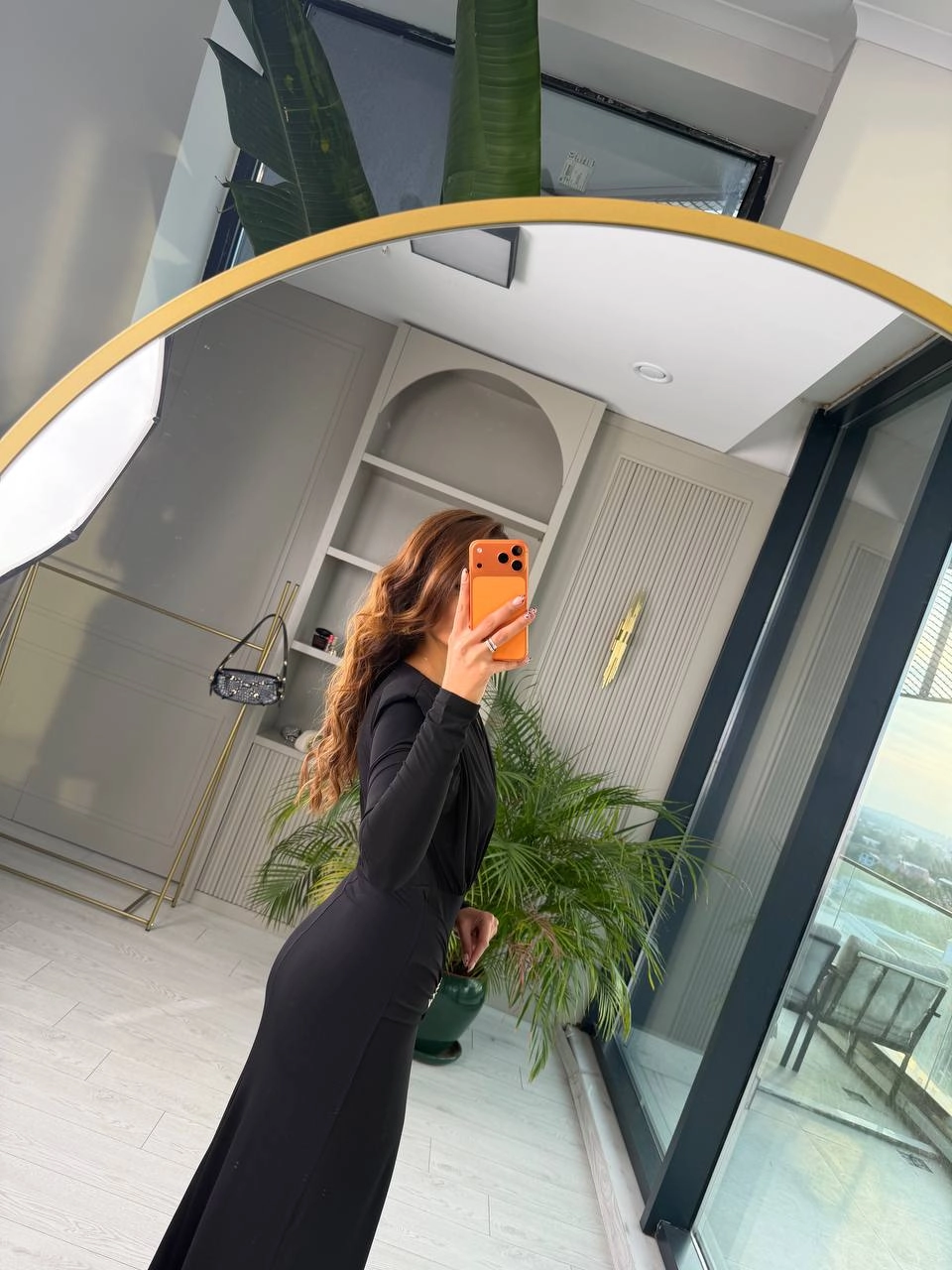 Siyah%20Vatkalı%20Bel%20Aksesuar%20Detay%20İthal%20Likralı%20Candy%20Kumaş%20Elbise