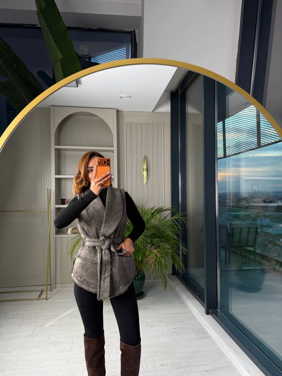 Gri%20Kahve%20Astarlı%20Premium%20Kürk%20Yelek