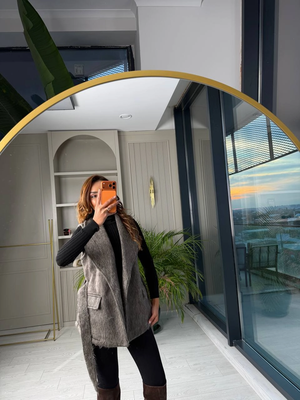 Gri%20Kahve%20Astarlı%20Premium%20Kürk%20Yelek