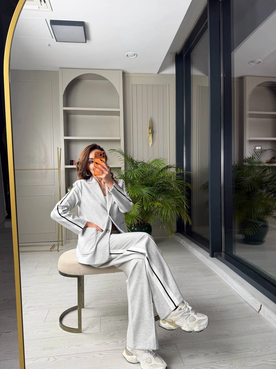 Gri%20Şerit%20Detaylı%20Astarlı%20Ceket%20Pantolon%20Lüks%20Kalite%20Takım