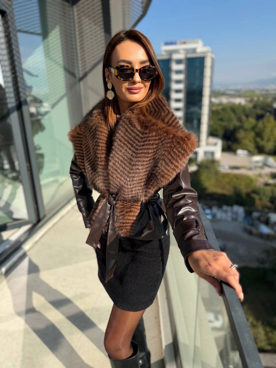 Kahverengi%20Premium%20Seri%20Astarlı%20Kürk%20Yaka%20Deri%20Ceket