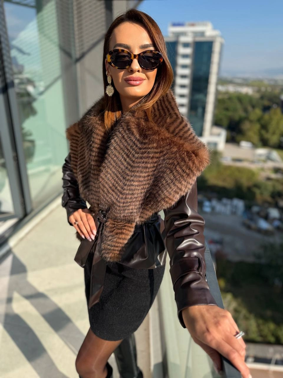 Kahverengi%20Premium%20Seri%20Astarlı%20Kürk%20Yaka%20Deri%20Ceket