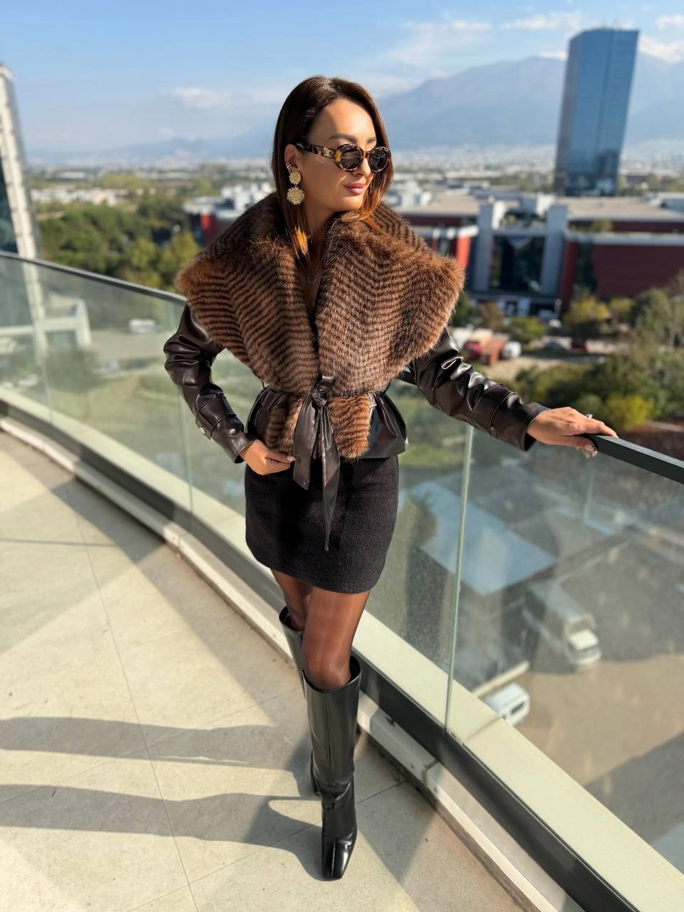 Kahverengi%20Premium%20Seri%20Astarlı%20Kürk%20Yaka%20Deri%20Ceket