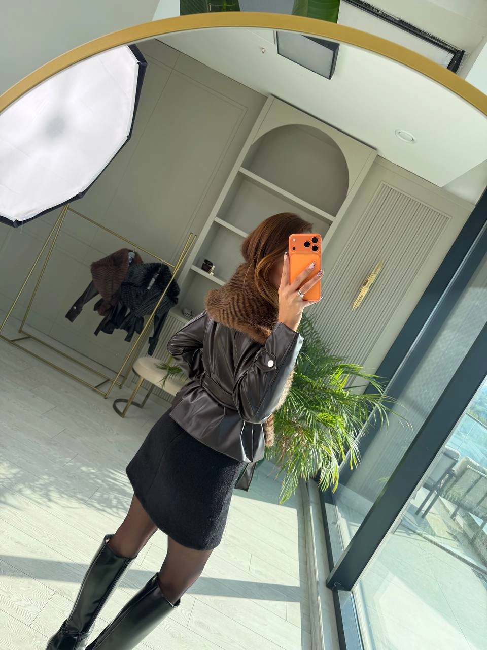 Kahverengi%20Premium%20Seri%20Astarlı%20Kürk%20Yaka%20Deri%20Ceket