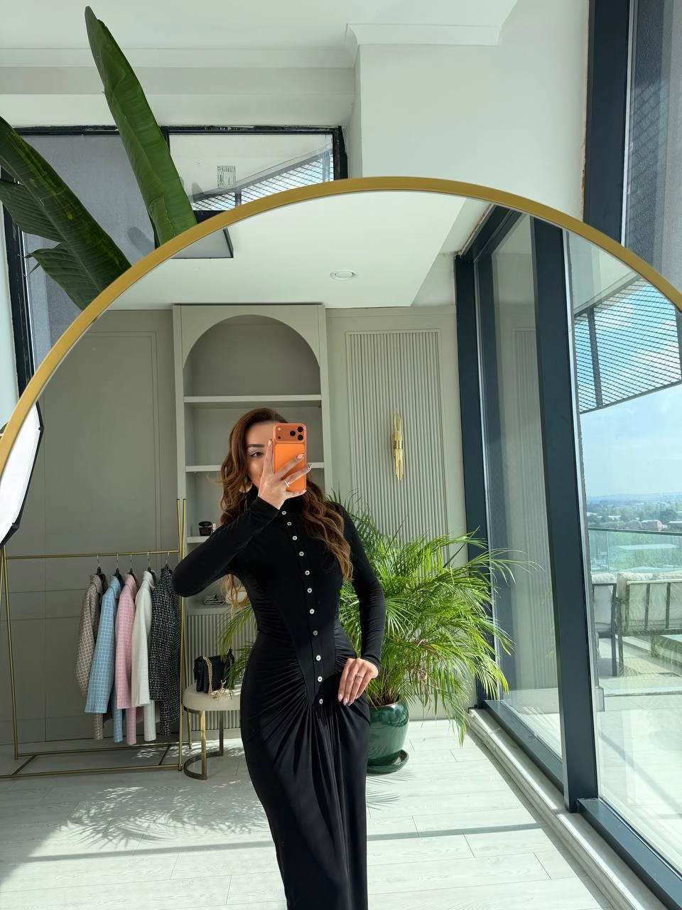 Siyah%20Zara%20Model%20Drapeli%20Likralı%20Maxi%20Boy%20Elbise