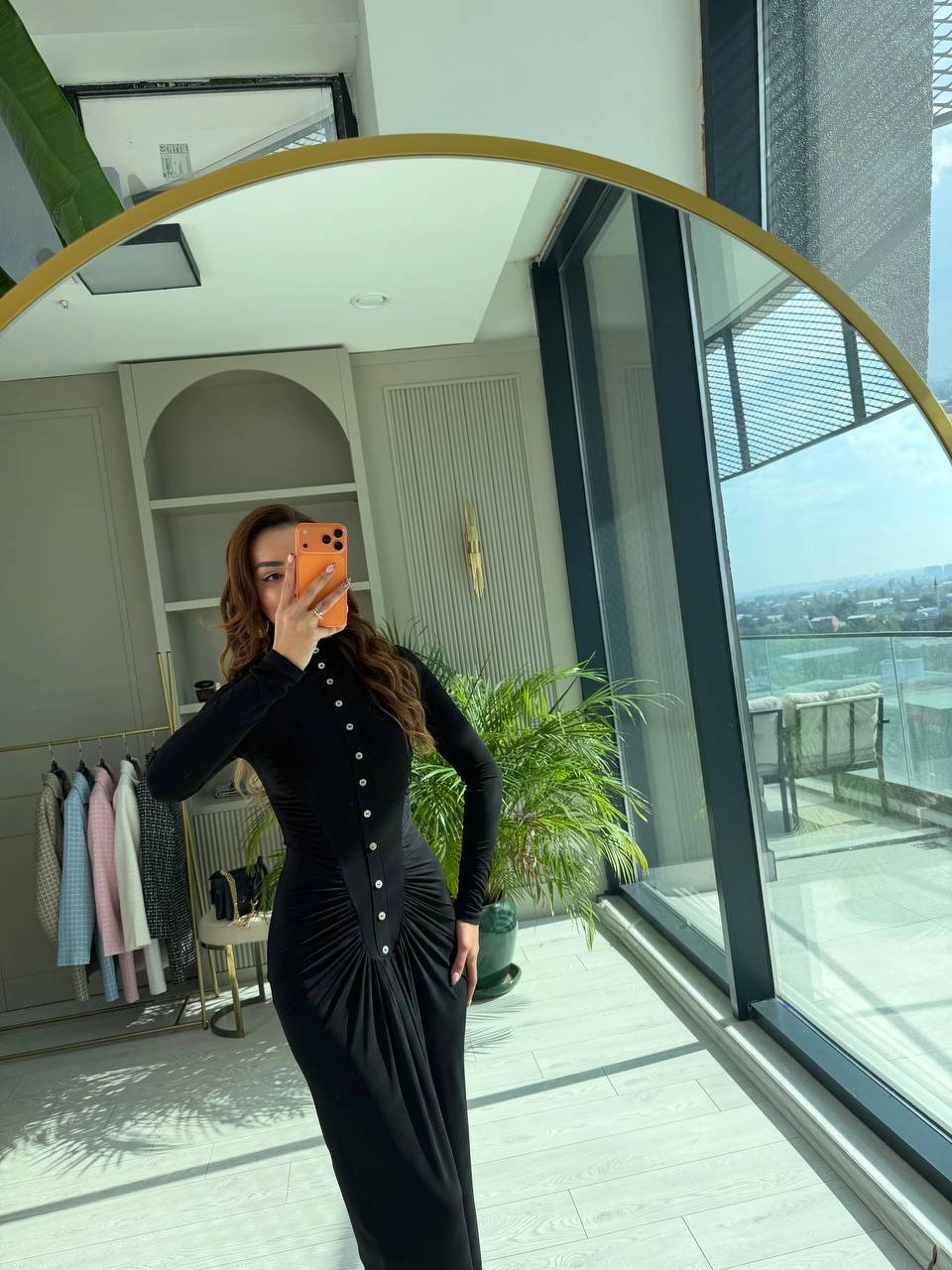 Siyah%20Zara%20Model%20Drapeli%20Likralı%20Maxi%20Boy%20Elbise