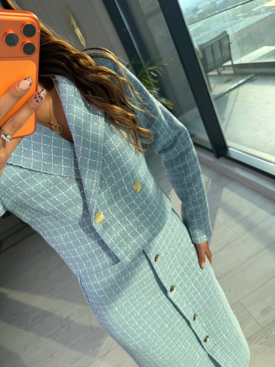 Mavi%20Lüks%20Kalite%20Etek%20Ceket%20Tuvid%20Takım