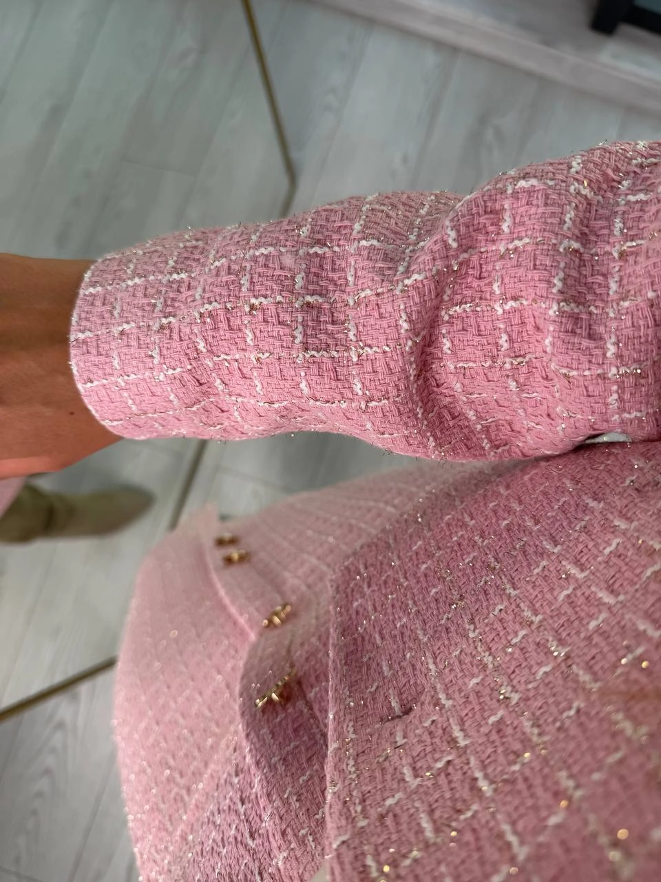 Pembe%20Lüks%20Kalite%20Etek%20Ceket%20Tuvid%20Takım