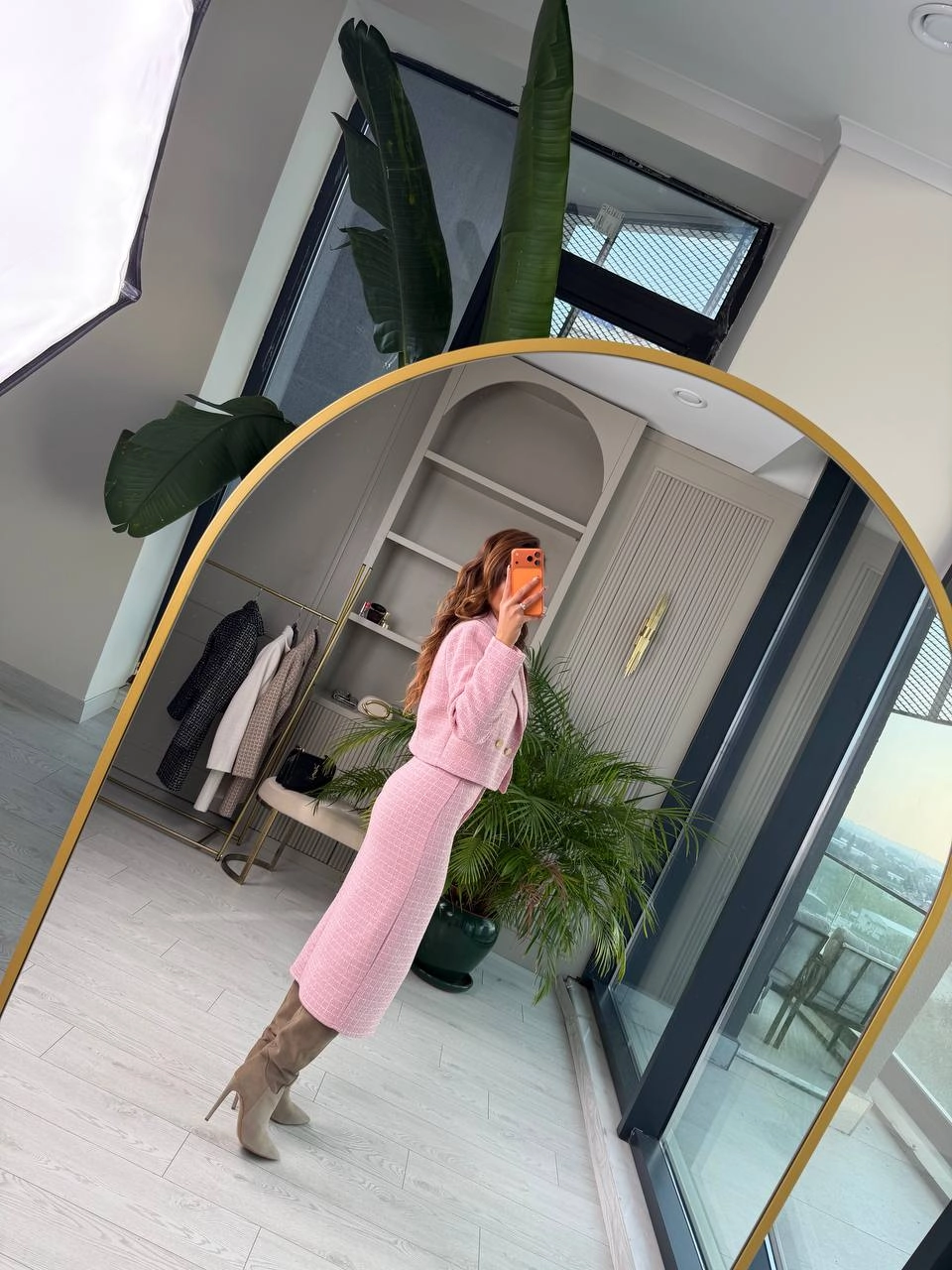 Pembe%20Lüks%20Kalite%20Etek%20Ceket%20Tuvid%20Takım