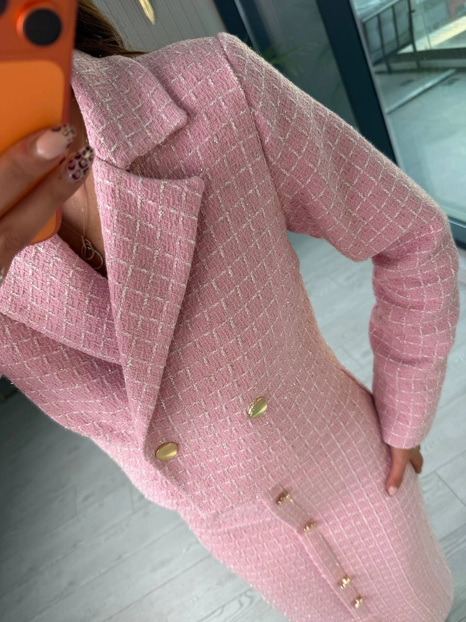 Pembe%20Lüks%20Kalite%20Etek%20Ceket%20Tuvid%20Takım