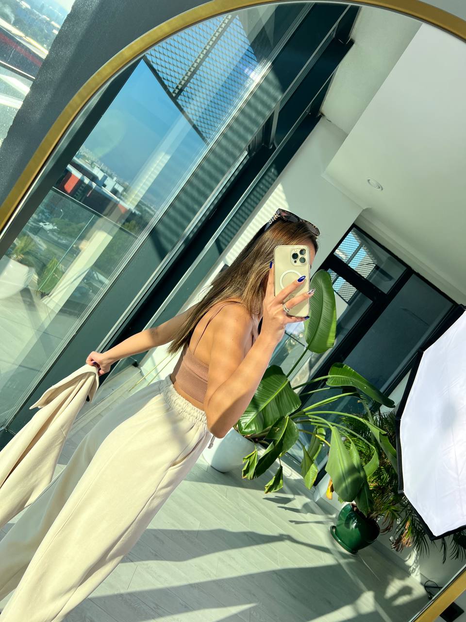 Taş Rengi Fitilli Premium Kalite Gömlek Pantolon Takım