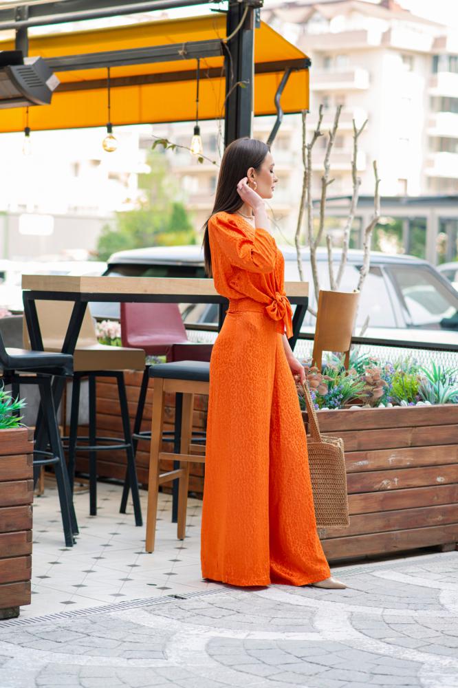 Orange%20Saten%20Pantolon%20Bluz%20Takım