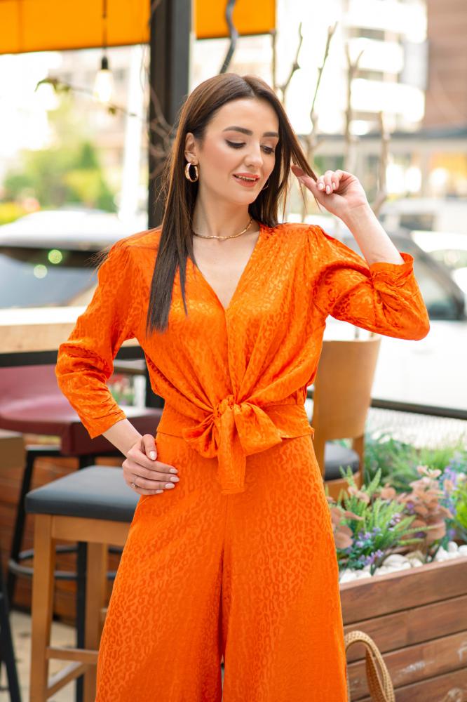 Orange%20Saten%20Pantolon%20Bluz%20Takım
