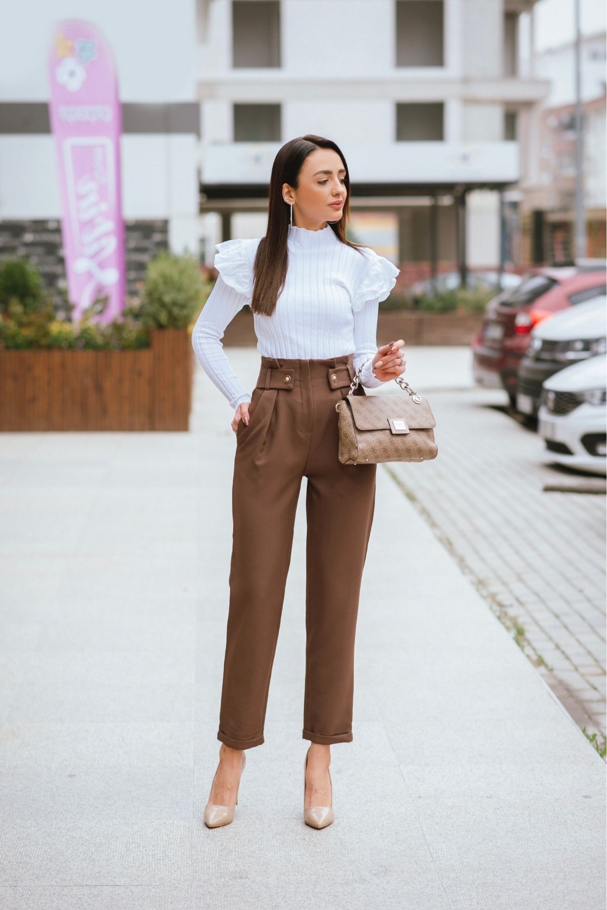 Kahverengi%20Bel%20Detaylı%20Lüks%20Kalite%20Havuç%20Pantolon