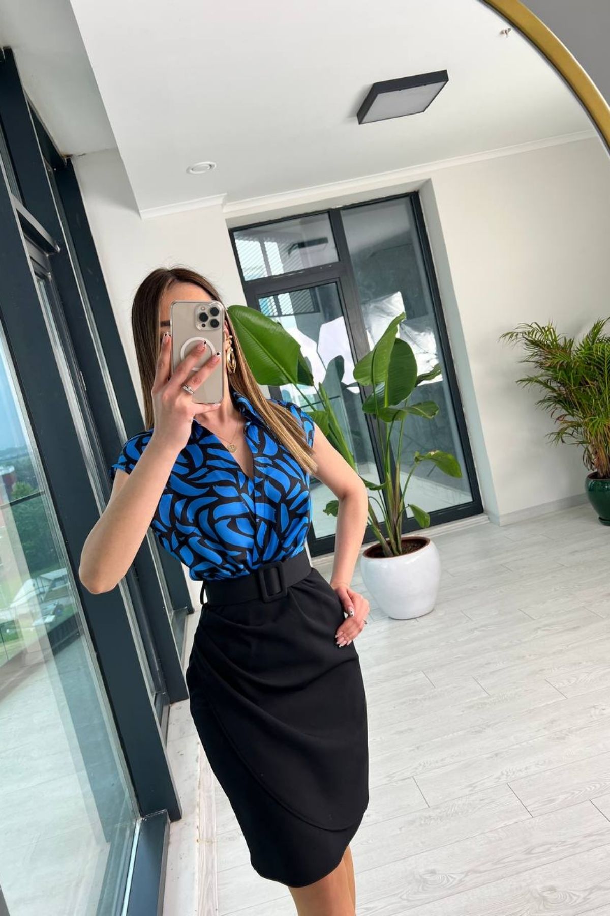 Mavi%20Lüks%20Kalite%20Kemerli%20Linda%20Elbise