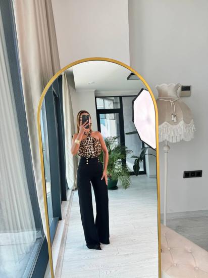 Siyah ithal Krep Zara Model İspanyol Kumaş Pantolon