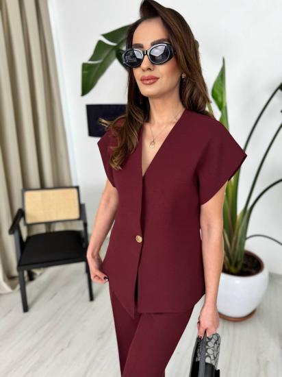 Bordo Tok Krep Kumaş Gold Düğme Ceket Pantolon Takım