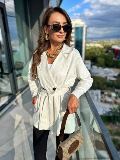 Ekru Nubuk Süet Zara Marka Ceket