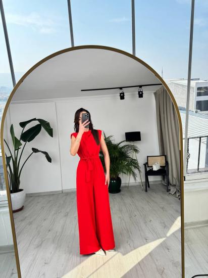 Nar Çiçeği Beli Lastikli Vatkalı Premium Seri Tulum