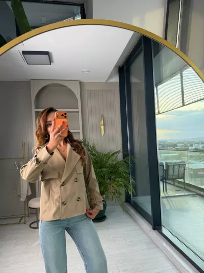 Vizon Kısa Trençkot